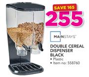 Mainstays Double Cereal Dispenser Black