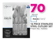 Mainstays 16 Piece Stainless Steel Cutlery Set-Per Set
