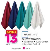 Mainstays Face Cloths-Each