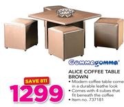 Gomma Gomma Alice Coffee Table Brown