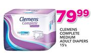 Clemens Complete Medium Adult Diapers 15’s