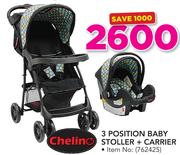 Chelino 3 Position Baby Stroller + Carrier