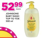 Johnsons Baby Wash Top To Toe-500ml Each