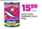 Lucky Star Sardines Chilli-425g Each