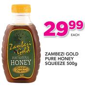 Zambezi Gold Pure Honey Squeeze-500g Each