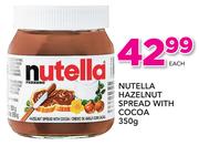 Nutella Hazelnut Spread With Cocoa-350g Each