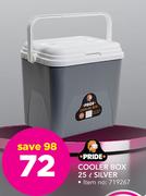 Pride 25Ltr Cooler Box Silver