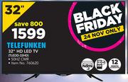 Telefunken 32" HD LED TV TLEDD-32HD