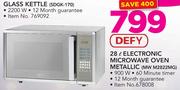 Defy 28Ltr Electronic Microwave Oven Metallic MW M2822MG