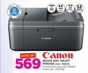 Canon MX494 4 In 1 Inkjet Printer 