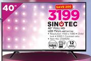 Sinotec 40" Full HD LED TV STL-40F1A11A