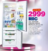 KIC 336Ltr Bottom Freezer Fridge Metallic KBF 634 1 ME