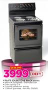 Defy 4 Plate Solid Stove Black DSS497