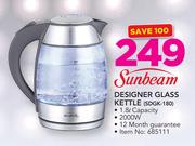 Sunbeam Designer 1.8Ltr Glass Kettle SDGK-180
