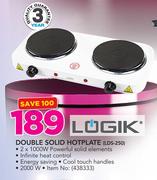 Logik Double Solid Hotplate LDS-250