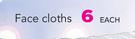 Mainstays Face Cloths-Each