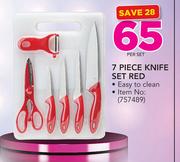 7 Piece Knife Set Red-Per Set