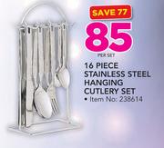 16 Piece Stainless Steel Hanging Cutlery Set-Per Set