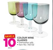 Colour Wine Glasses-Each