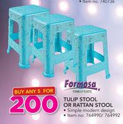 Formosa Tulip Stool Or Rattan Stool-For 5