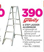 Gravity 6 Step Ladder Aluminium