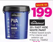 Homestead Fast Hide White Paint-20Ltr
