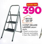 Home Quip 3 Step Deluxe Ladder Heavy Duty