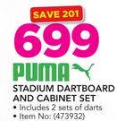 Puma Stadium Dartboard And Cabinet Set