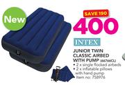 Intex Junior Twin Classic Airbed With Pump 
