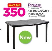 Formosa Plastic Galaxy 6 Seater Black Table