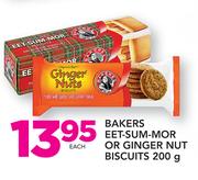 Bakers Eet-Sum-Mor Or Ginger Nut Biscuits-200g Each