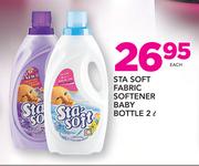 Sta Soft Fabric Softener Baby Bottle-2ltr Each