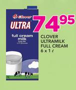 Clover Ultramilk Full Cream-6X1Ltr