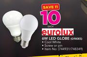 Eurolux 6W LED Globe G980ES-Each