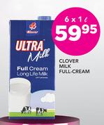 Clover Milk Full Cream-6 x 1Ltr
