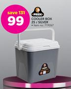 Pride 25Ltr Silver Cooler Box