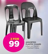 Assorted Plastic Chairs-For 2