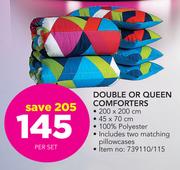 Double or Queen Comforters-Per Set