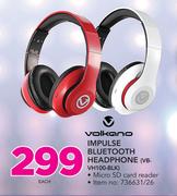 Volkano Impulse Bluetooth Headphones VB-VH100-BLK Each