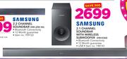 Samsung 2.1 Channel Soundbar With Wireless Subwoofer HW-K360