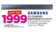 Samsung 2.2 Channel Soundbar HW-J250 XA