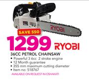 Ryobi 36cc Petrol Chainsaw