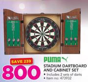 Puma Stadium Dartboard & Cabinet Set