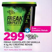 Freak Chocolate Or Vanilla-4Kg MJ Creatine Rehab 