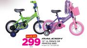 Raleigh 12" Lil Prince Or Princess BMX-Each