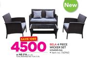 Bela 4 Piece Wicker Set