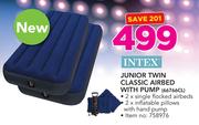 Intex Junior Twin Classic Airbed With Pump 6676CL