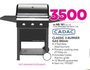 Cadac Claccic 3 Burner Gas Braai Includes Cadac Thermo Grids