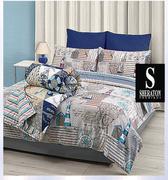 Sheraton Queen Polycotton Duvet Cover Sea Patch Natural-Each