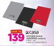 Casa Kitchen Scale Assorted CKSG01G-Each